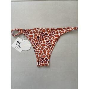 Kulani Kinis Swim Bikini Bottom Braided Cheeky Animal Print Afrika